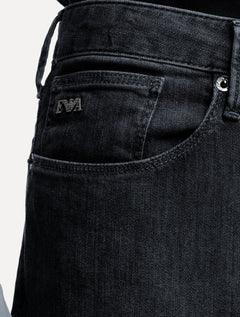 Calça Jeans Empório Armani Masculina J06 Slim Fit 5 Pockets Azul Marinho