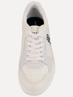 Tênis Tommy Hilfiger Masculino Couro Basket 2C Mix Suede Branco