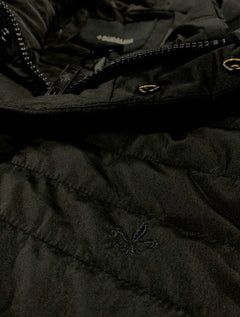 Jaqueta Dudalina Masculina Puffer Nylon Textura Preta