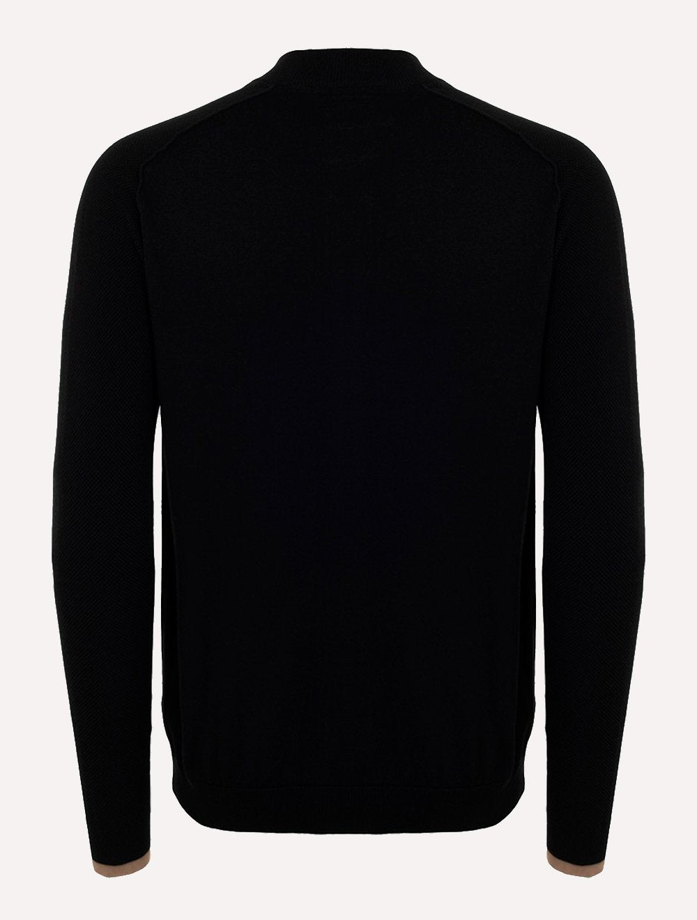 Casaco Dudalina Masculino Tricot Bomber Raglan Textura Preto