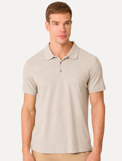Polo Dudalina Masculina Piquet Essential Color Areia