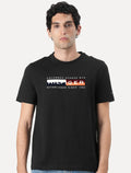 Camiseta Tommy Hilfiger Masculina Colour Block Graphic Preta