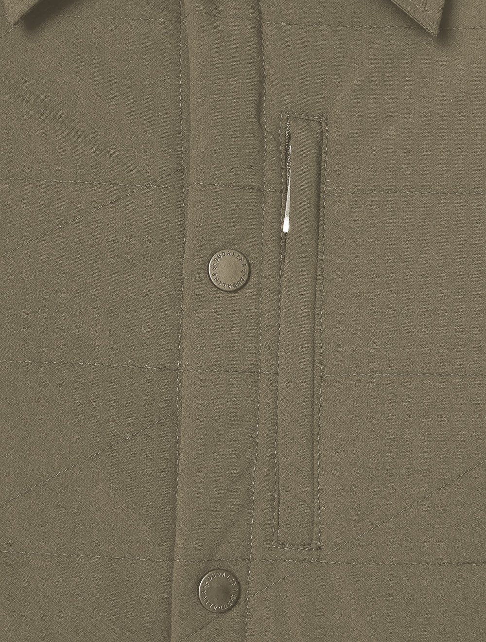 Jaqueta Dudalina Masculina Nylon Matelasse Verde Escuro