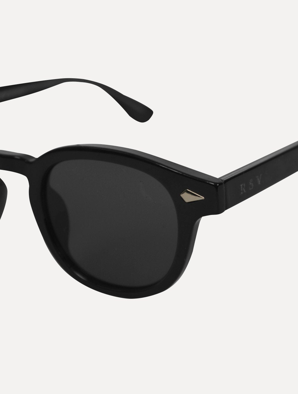 Óculos de Sol Reserva Masculino Thin Rounded Preto