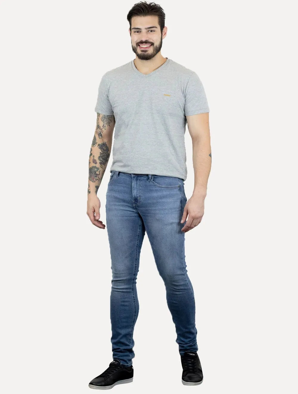 Calça Levis Jeans Masculina 510 Skinny Washed Azul Médio