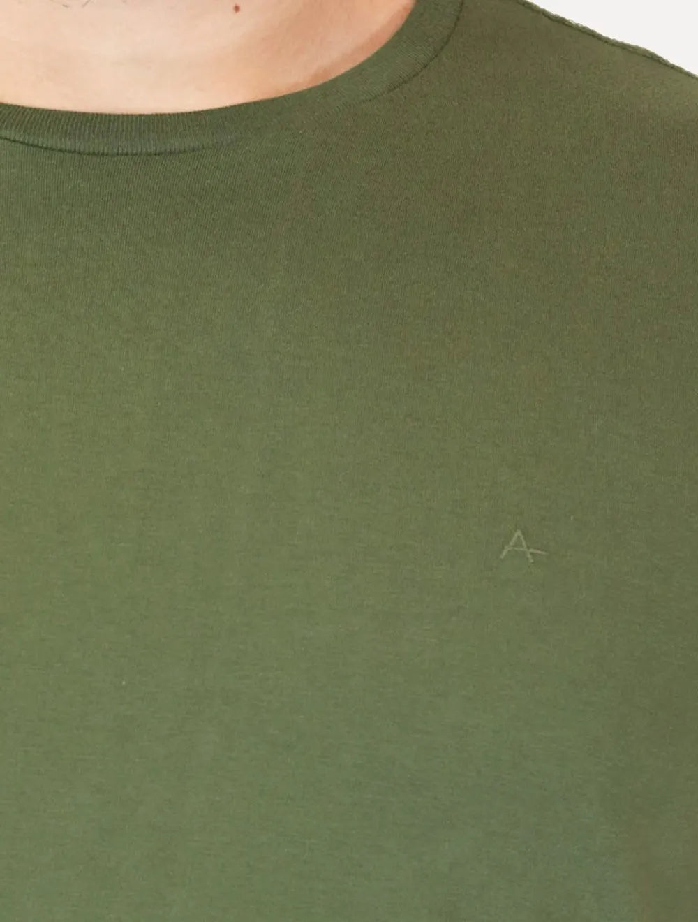 Camiseta Aramis Masculina Basic Lisa Mono Icon Verde Militar