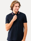 Polo Tommy Hilfiger Masculina Regular Fit Collar Azul Marinho