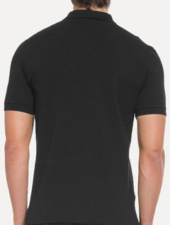 Polo Fred Perry Masculina Regular Piquet Plain Gray Logo Preta