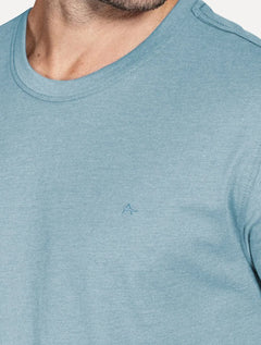 Camiseta Aramis Masculina Basic Lisa Mono Icon Azul Mescla