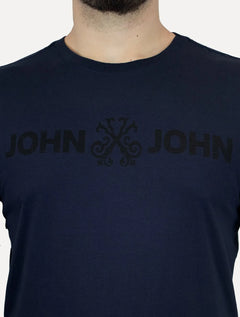 Camiseta John John Masculina JJ Basic Logo Rusty Azul Marinho