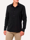 Camisa Calvin Klein Masculina Slim Cannes Essential Preta