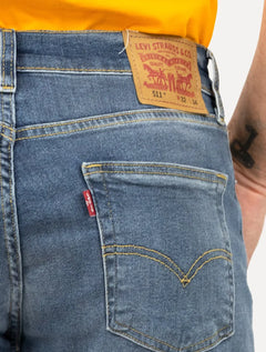 Calça Levis Jeans Masculina 511 Slim Stretch Matte Blue Médio