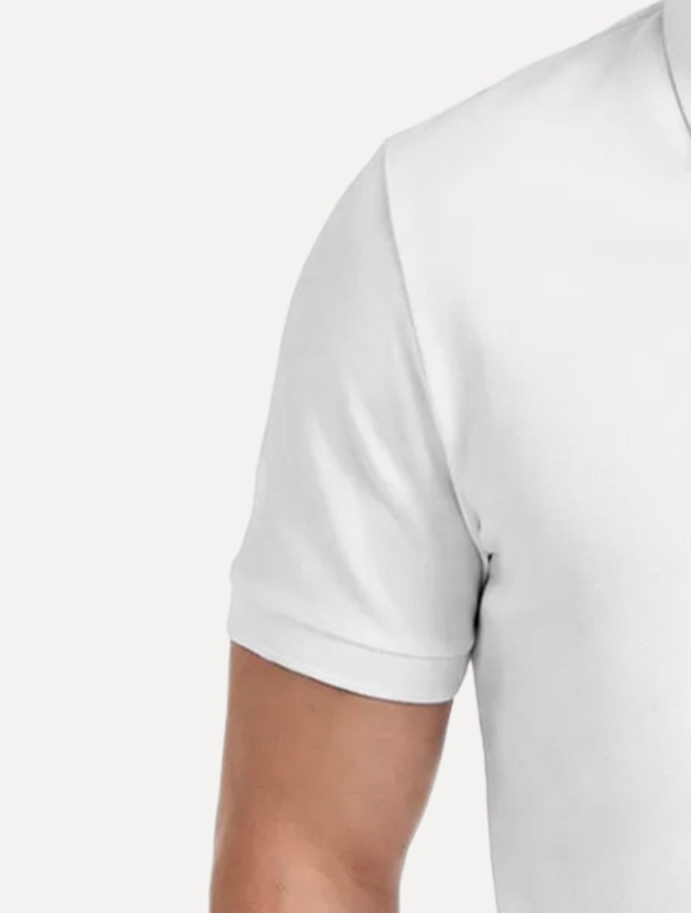 Polo Guess Masculina Piquet Chest Embroidery Logo Branca