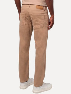 Calça Calvin Klein Jeans Masculina Slim Color Sarja Stretch Cáqui Médio