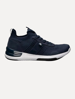 Tênis Calvin Klein Jeans Masculino Baixo Knitt Flexible Azul Marinho