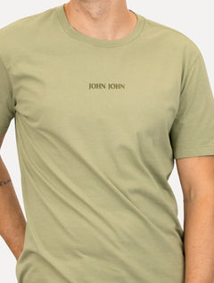Camiseta John John Masculina Regular Clean Graphic Verde Médio