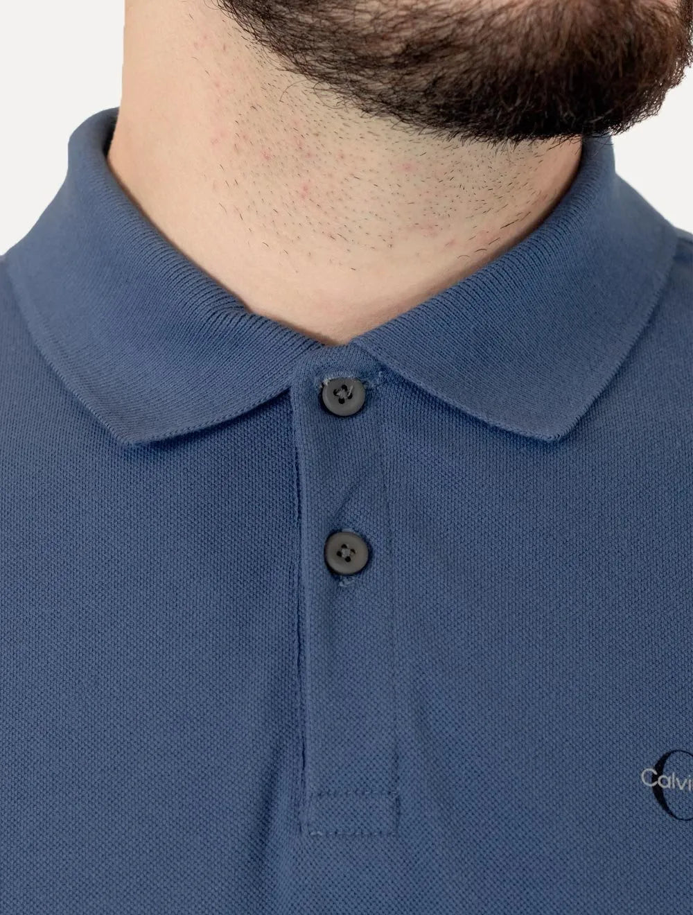 Polo Calvin Klein Jeans Masculina Piquet Regular Fit Re Issue Indigo