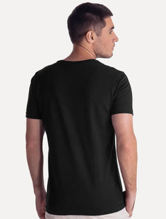 Camiseta King & Joe Masculina Slim Basic Light Small Logo Preta