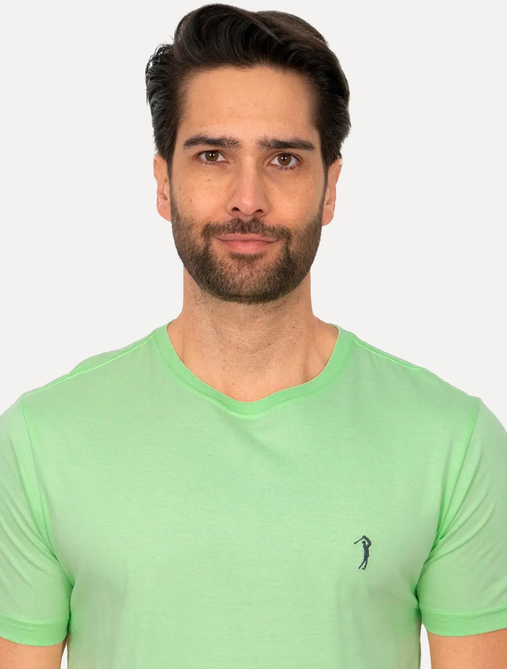 Camiseta Aleatory Masculina Dark Grey Icon Verde Menta