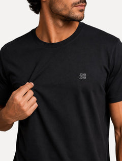 Camiseta John John Masculina Regular Fit Uno Black