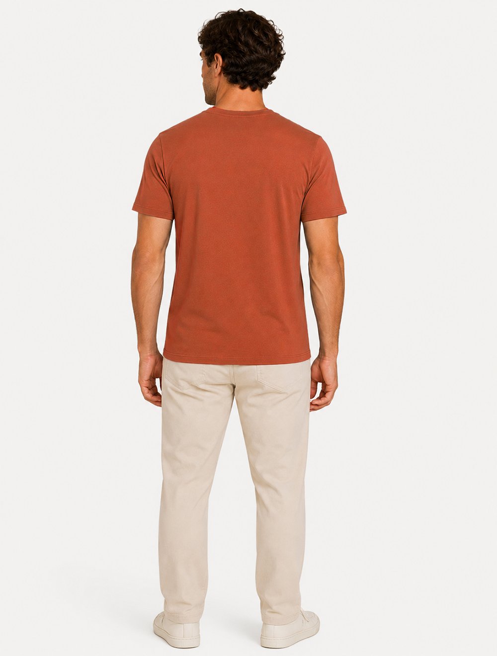 Camiseta John John Masculina Regular Fit Light Transfer Laranja Escuro