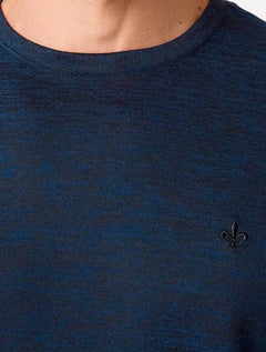 Camiseta Dudalina Masculina Flame Bicolor Azul Marinho