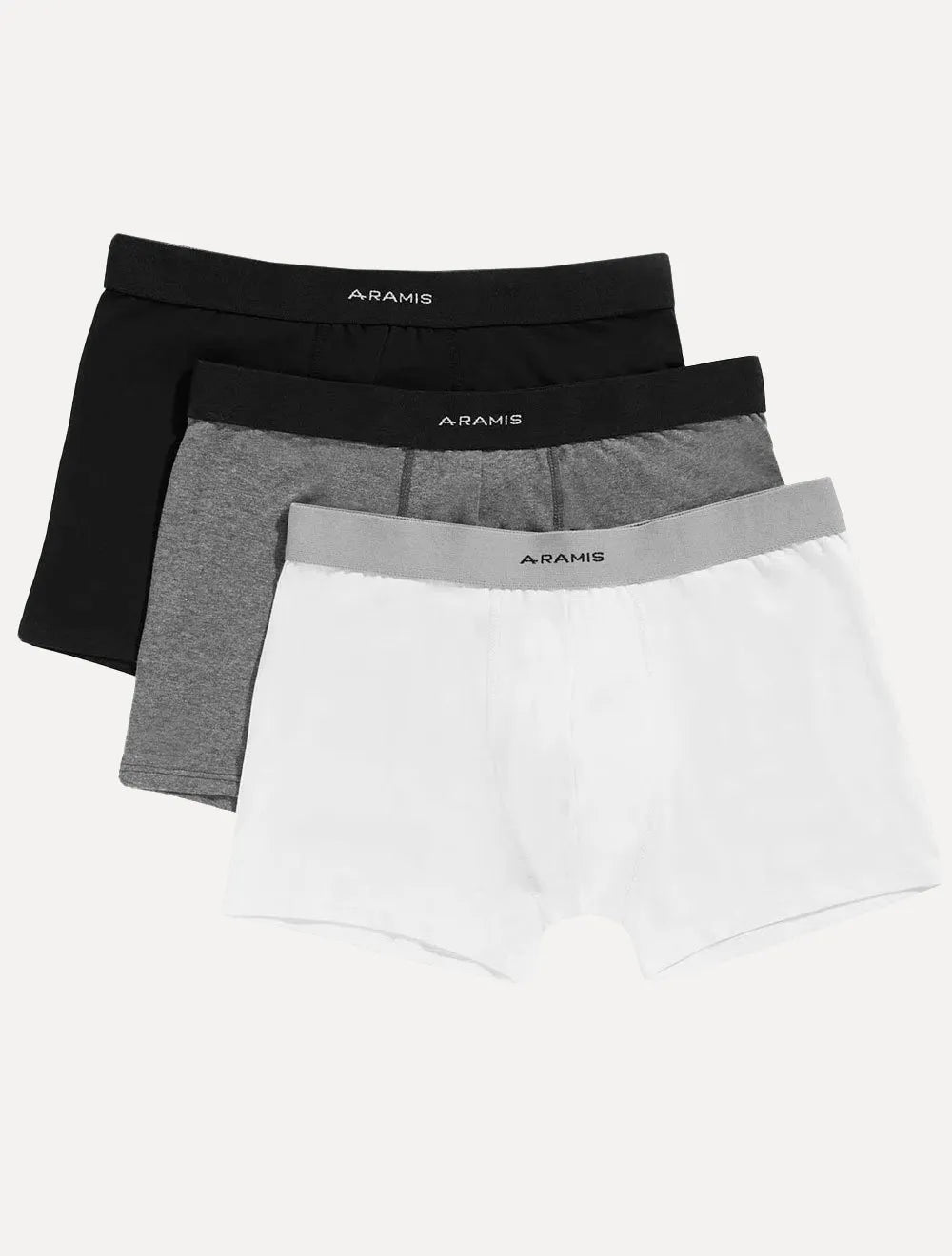 Cuecas Aramis Boxer Cotton Mescla/ Preta/ Branca Pack 3UN