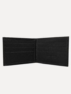 Carteira Calvin Klein Couro Logo Print Large Texture Preta