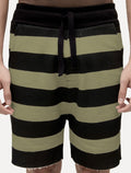 Bermuda Osklen Masculina Moletom Casual Listrada E-Fabric Verde Militar
