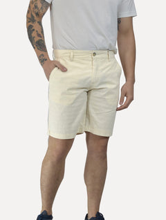 Bermuda Sergio K Masculina Chino Sarja Elastano Cáqui Claro