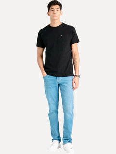 Camiseta Tommy Jeans Masculina Regular Pocket Preto