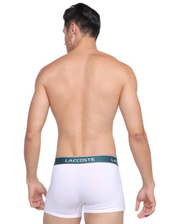 Cueca Lacoste Trunk Boxer Lettered Waist Branca 1UN