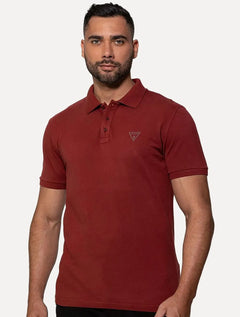Polo Guess Masculina Piquet Bordô