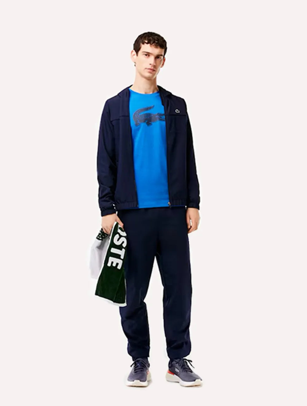 Jaqueta Lacoste Masculina Zipped Sport Training Azul Marinho