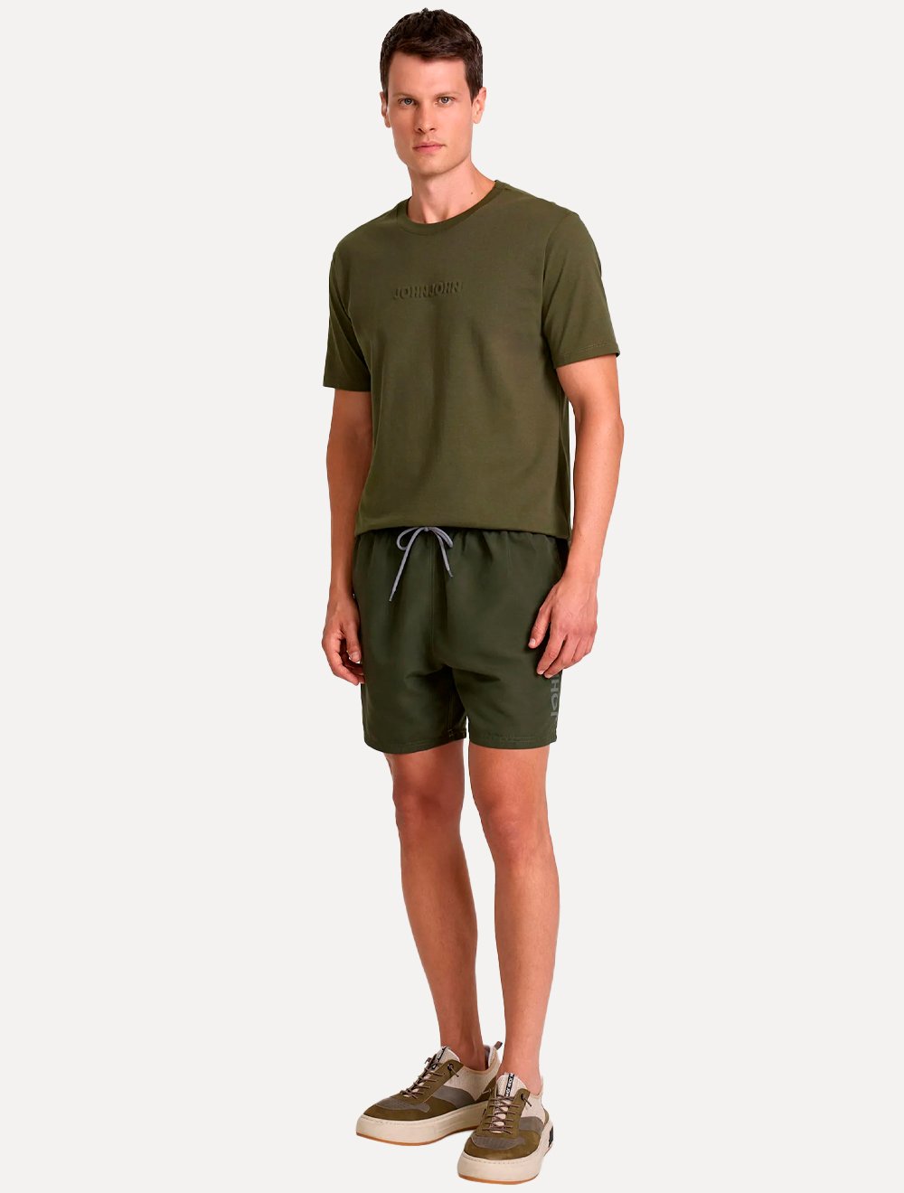 Short John John Masculino Fiji Dark Verde Escuro