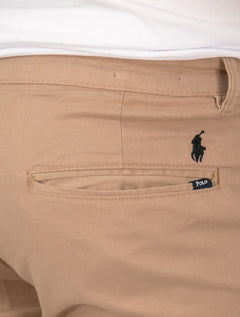 Bermuda Ralph Lauren Masculina Sarja Chino Marrom Claro