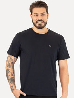 Camiseta Calvin Klein Jeans Masculina CKJ Bordado Peito Azul Marinho