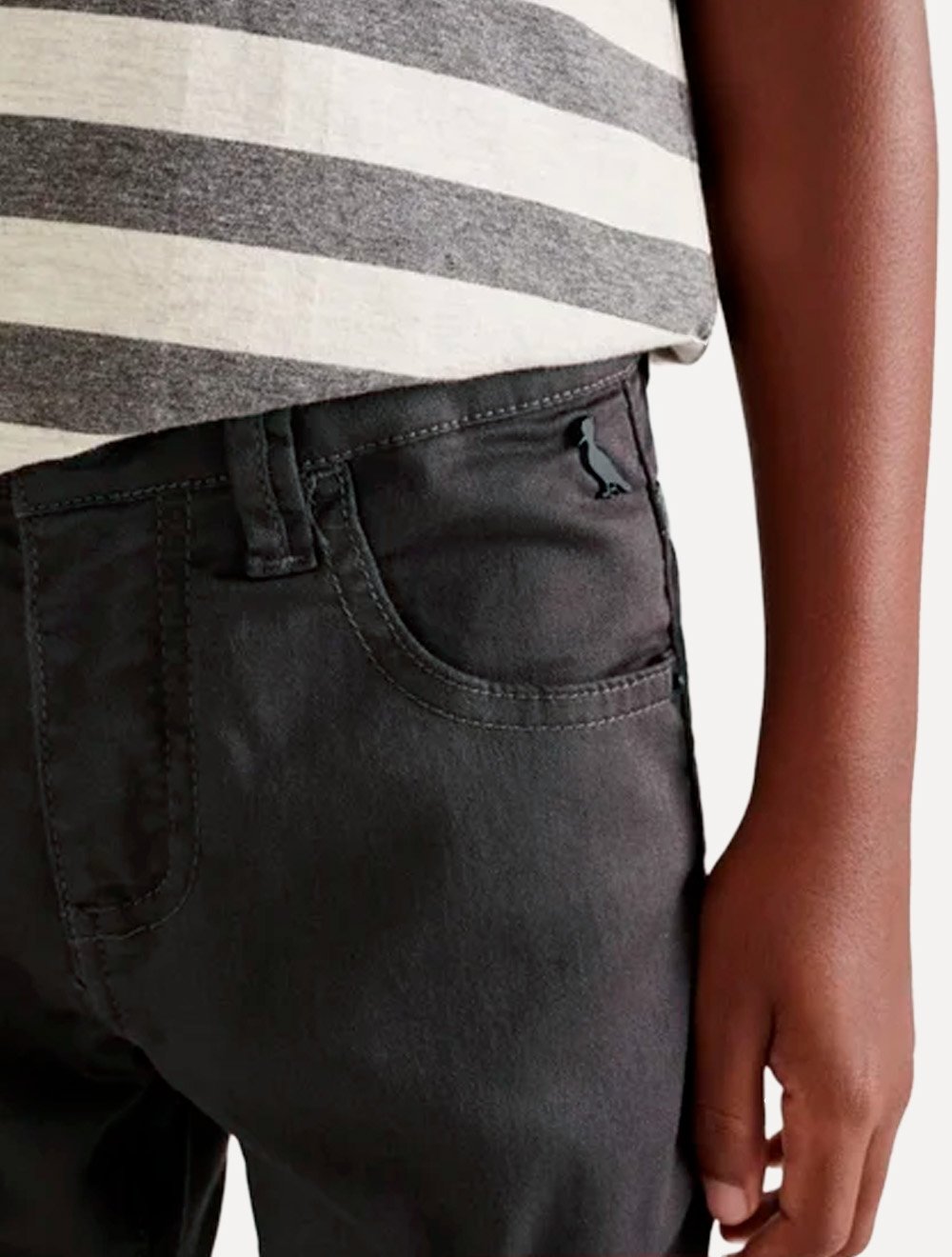 Calça Reserva Infantil Skinny Mini Color Cinza Escuro