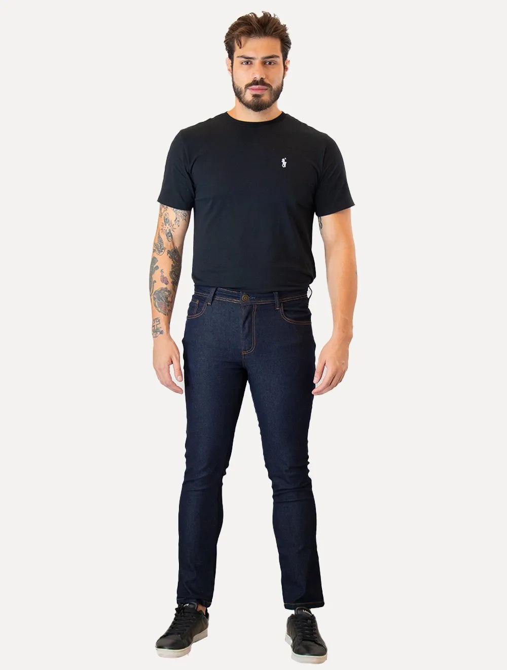 Calça Dudalina Jeans Masculina Slim Stretch Khahi Icon Escuro