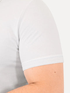 Polo Calvin Klein Masculina Piquet Slim Center Rubber Premium Branca