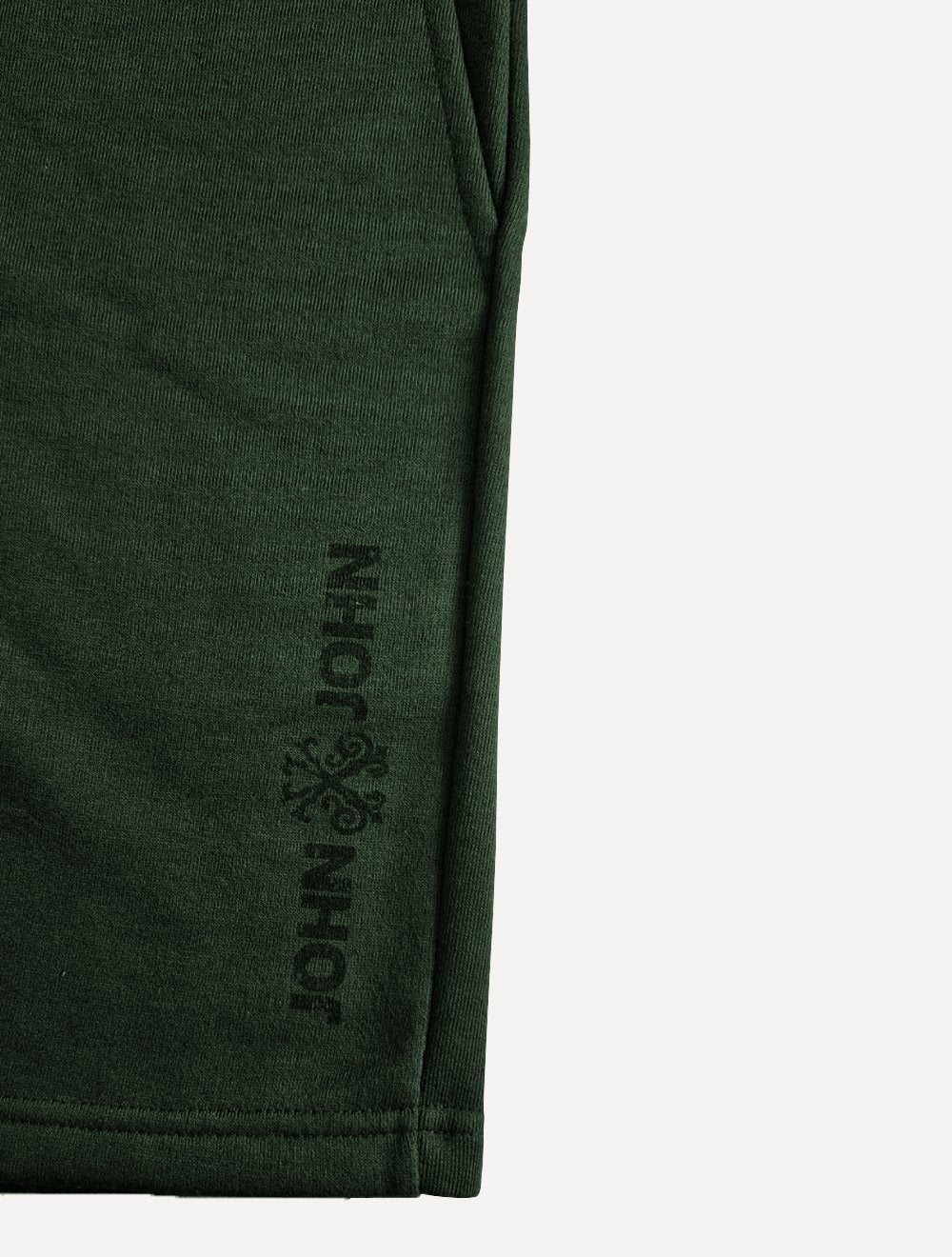 Bermuda John John Masculina Moletom New Basic Print Verde Militar