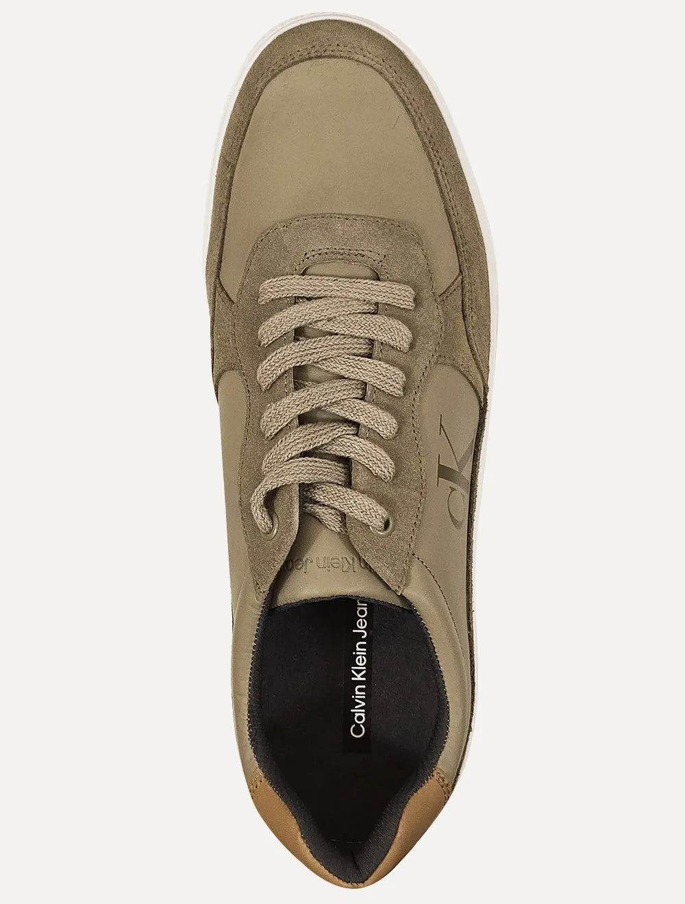 Tênis Calvin Klein Jeans Masculino Palito Re Issue Cáqui