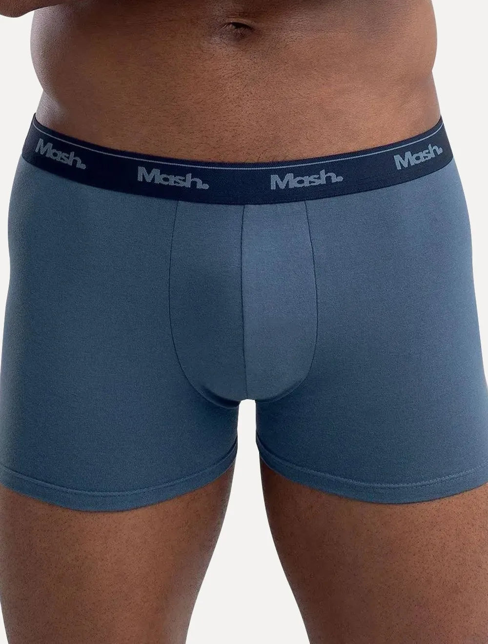 Cueca Mash Boxer Cotton Basic Azul