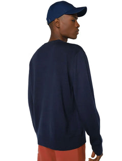 Suéter Tommy Jeans Masculino C-Neck Graphic Flag Sweater Azul Marinho