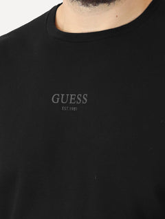Camiseta Guess Masculina Rubber Est.1981 Stoned Preta