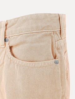 Bermuda Calvin Klein Jeans Destroyed Label Cáqui Claro