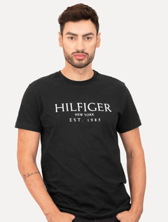 Camiseta Tommy Hilfiger Masculina Big Logo Est.1985 Preta