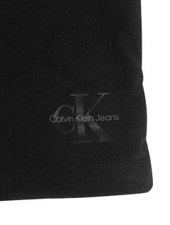 Bermuda Calvin Klein Jeans Moletom Masculina Dark RE Issue Preta