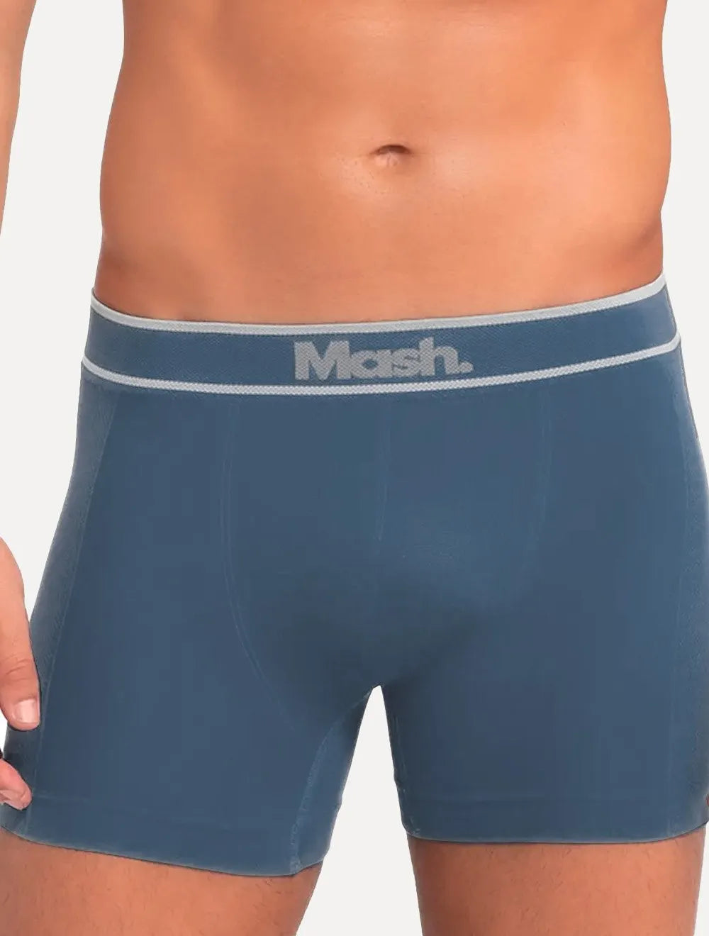 Cueca Mash Boxer Microfíbra Gray Sash Preta/Azul Pack 2UN