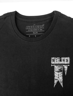 Camiseta Colcci Masculina Slim Pennant Flag 86 Preta